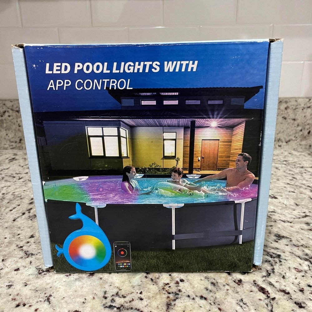LED Pool Lights‎ RGB Waterproof App Controlled Whale Design Swimming Lamp